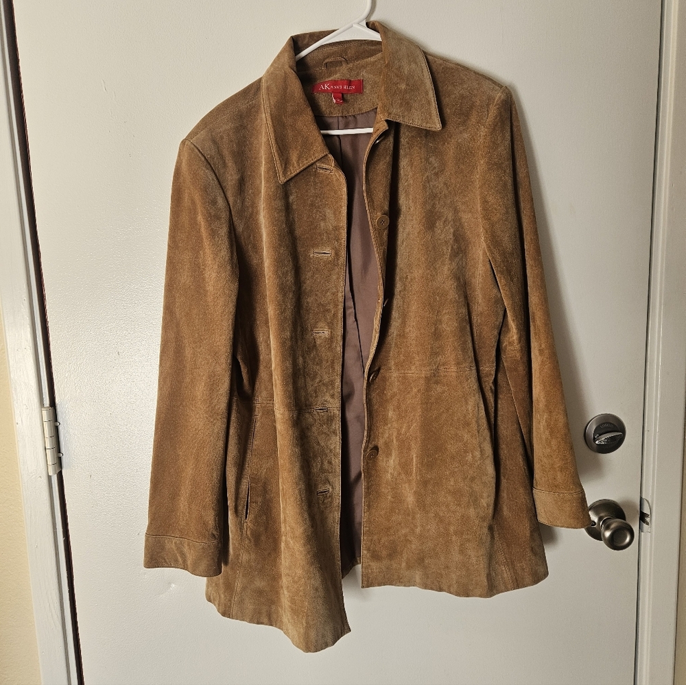 Anne Klein Soft Suede Leather Jacket